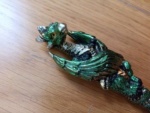 Pen with dragon blue - with, dragon,